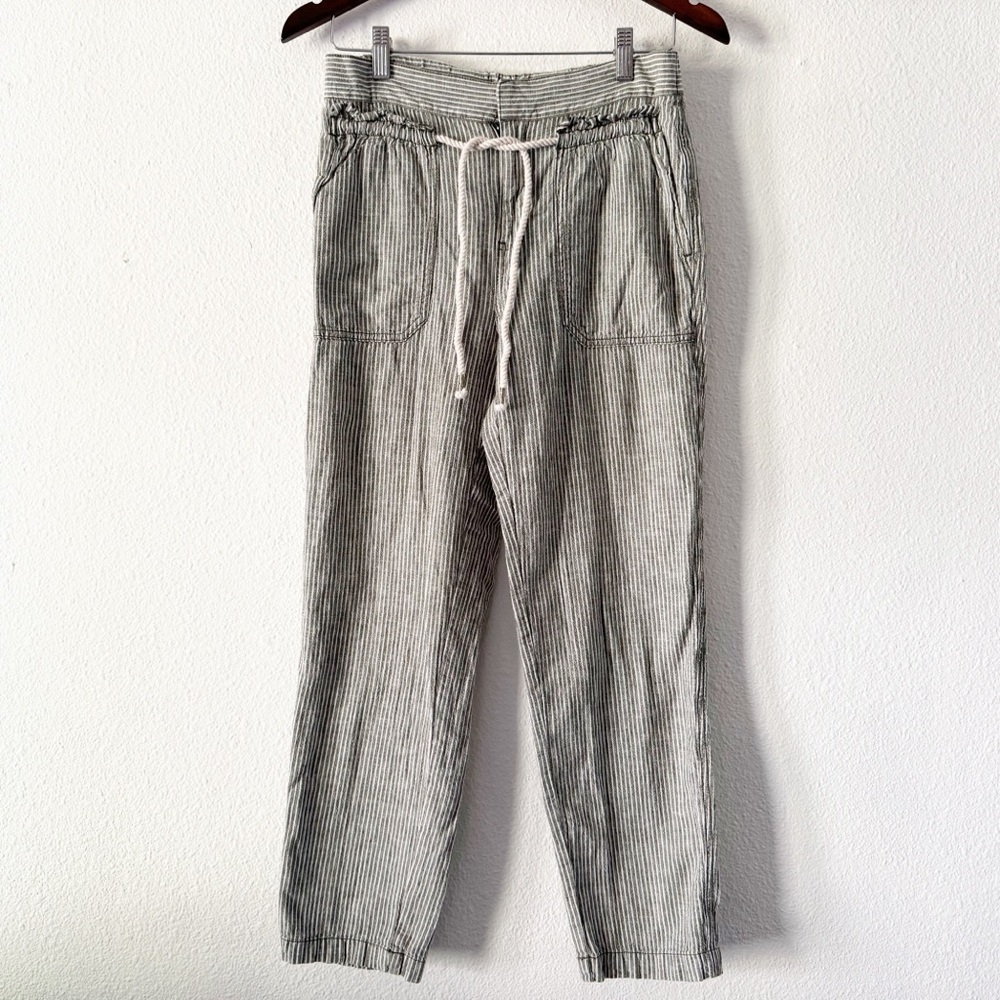 Anthropologie Seashore Striped Linen Pants Coastal Cowgirl Relaxed Trousers XS - Picture 2 of 16